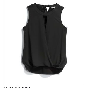 NWOT 41 Hawthorne black sleeveless blouse